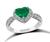 Estate 0.93ct Emerald 0.50ct Diamond Heart Ring