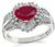 Estate 0.98ct Burmese Ruby 0.71ct Diamond Ring