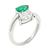 Diamond Emerald Platinum Ring