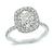 Estate 1.00ct Diamond Halo Engagement Ring