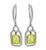 Yellow and White Diamond Earrings