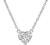 Estate 1.01ct Diamond Heart Solitaire Pendant Necklace