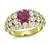 Estate 1.01ct Ruby 1.85ct Diamond Gold Ring