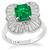 Estate 1.04ct Colombian Emerald 1.25ct Diamond Cocktail Ring