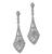 Round Cut Diamond Platinum Chandelier Earrings