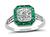 Estate 1.07ct Diamond Emerald Engagement Ring