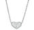 Estate 1.11ct Diamond Heart Pendant Necklace