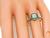 Art Deco Style Radiant Cut Diamond Emerald Platinum Engagement Ring