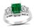 1.12ct Colombian Emerald 0.83ct Diamond Engagement Ring