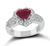Estate 1.16ct Burma Ruby 1.00ct Diamond Heart Ring