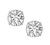 0.55ct and 0.61ct Diamond 14k White Gold Studs Earrings