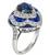 Platinum Sapphire Diamond Ring