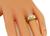 Round Cut Diamond 14k Yellow Gold Men's Ring