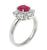 Ruby Diamond Platinum Ring