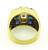 14k Yellow Gold Diamond Sapphire Ring