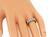 Emerald Cut Diamond 18k Yellow Gold Platinum Ring