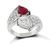 Estate 1.28ct Burma Ruby 1.71cttw Diamond Ring