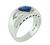 Sapphire Diamond Heart Ring