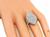 1940s Round Cut Diamond 14k White Gold Ring