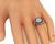Art Deco Style Old Mine Cut Diamond Sapphire Platinum Engagement Ring