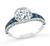Art Deco Style 1.34ct Diamond Sapphire Engagement Ring