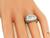 Cushion Cut Diamond 14k White Gold Men's Ring