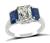 Estate 1.36ct Diamond 1.75ct Sapphire Engagement Ring