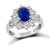 Estate 1.48ct Ceylon Sapphire 1.07ct Diamond Engagement Ring