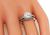 Estate Round Cut Diamond Sapphire 18k White Gold Engagement Ring