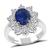 Sapphire Diamond Engagement Ring