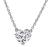 Estate 1.61ct Diamond Heart Solitaire Pendant Necklace