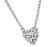 Heart Shape Diamond 14k White Gold Pendant Necklace