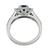 18k White Gold Diamond Sapphire Engagement Ring