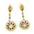 14k Gold Diamond Ruby Earrings