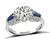 Estate 1.73ct Diamond Sapphire Engagement Ring