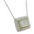 Princess Cut Diamond 18k White and Yellow Gold Pendant Necklace