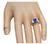 Oval Cut Sapphire and Diamond 14k White Gold Engagement Ring