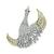 Estate 9.50ct Diamond Gold Swan Pin