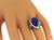 Pear Shape Tanzanite Round Cut Diamond Platinum Ring