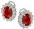 GRS Certified 10.81ct Natural Ruby 3.55ct Diamond Earrings