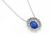 14k Gold Sapphire Diamond Pendant Necklace