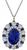 Estate 13.22ct Sapphire 3.38ct Diamond Pendant Necklace