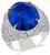 sapphire diamond 14k white gold ring cocktail  1