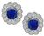 Estate 2.00ct Sapphire 0.90ct Diamond Earrings