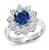Estate 2.00ct Sapphire 1.00ct Diamond Engagement Ring