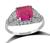 Art Deco 2.02ct Pink Sapphire 0.60ct Diamond Ring