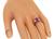 Cushion Cut Pink Sapphire Diamond 18k White Gold Ring