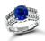 Estate 2.11ct sapphire 0.57ct Diamond Engagement Ring