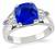 Estate 2.14ct Ceylon Sapphire 0.90ct Diamond Engagement Ring