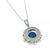 Platinum Diamond Sapphire Pendant Necklace